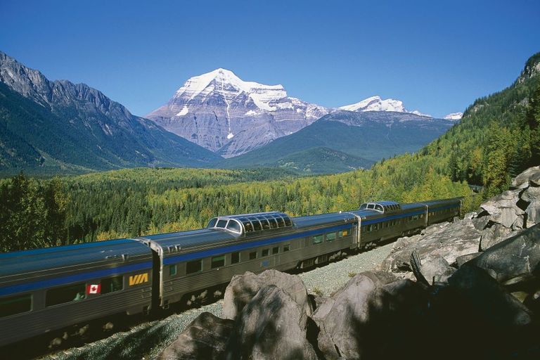 There are separate Skyline Dome cars for Economy and Sleeper Plus passengers