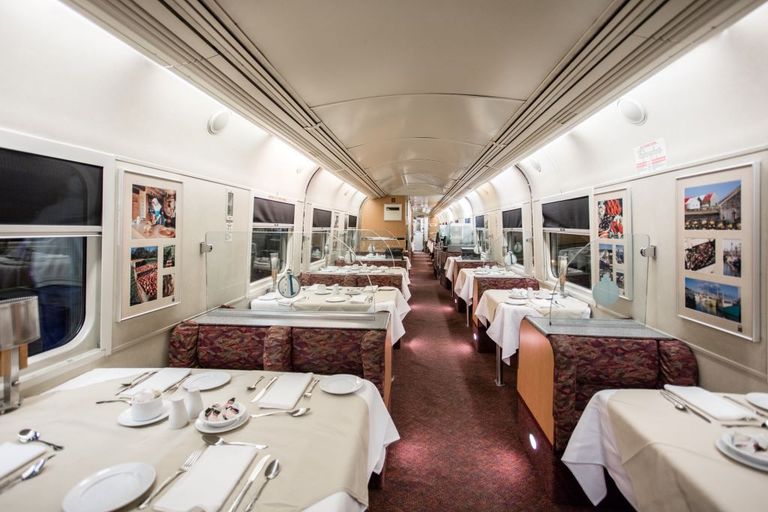 All Sleeper Plus ticket holders will take their complimentary meals in the dining car
