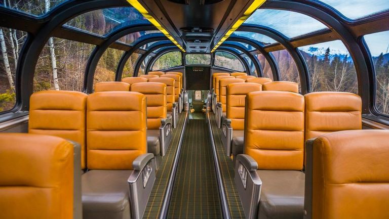 The train on the Prince Rupert <> Jasper route includes a Skyliner Dome car