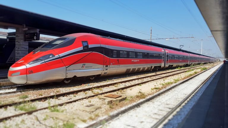 This thing of beauty is a Frecciarossa 1000 train!