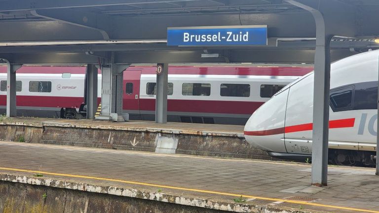 Trains from Paris and Frankfurt have arrived in the Belgian capital's main station